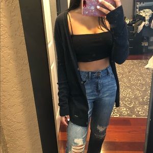 Hollister knit navy cardigan